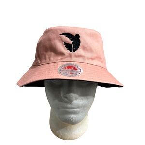 Mitchell & Ness Pink Angel City Bucket Hat with Black Logo